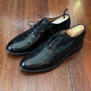 Vintage Johnston & Murphy Aristocrat Saddle Shoes Men’s Size 9 Black